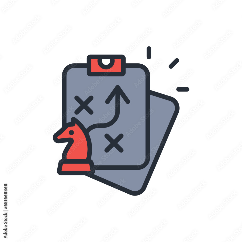 strategy icon. vector.Editable stroke.linear style sign for use web design,logo.Symbol illustration. strategy icon. vector.Editable stroke.linear style sign for use web design,logo.Symbol illustration.