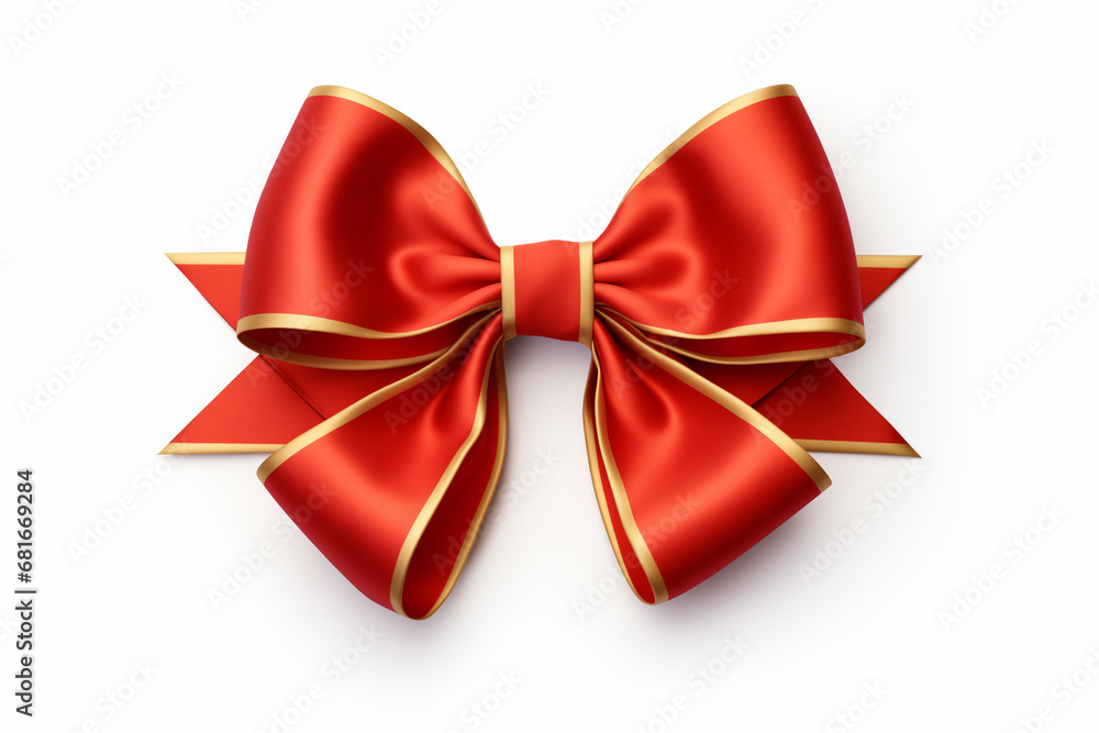 red and golden bow isolated on white red and golden bow isolated on white
