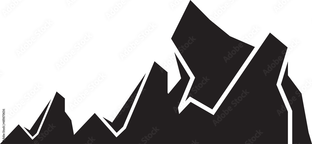 Mountain Range Silhouette Illustration Mountain Range Silhouette Illustration