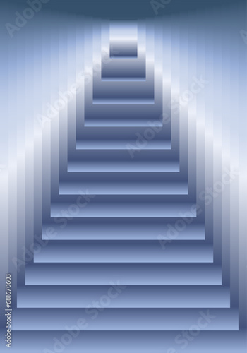 Portada de escaleras hacia el cielo en tonos azules. La escalera de la esperanza. Escalera hacia la libertad