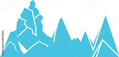 Mountain Range Silhouette Illustration