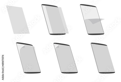 set apply screen protector tablet computer