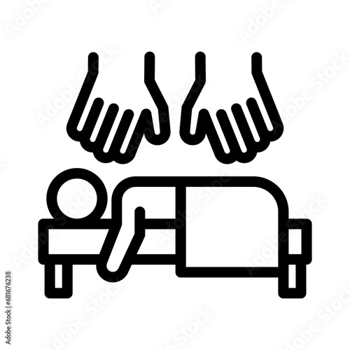 massage line icon illustration vector graphic. Simple element illustration vector graphic, suitable for app, websites, and presentations isolated on white background
