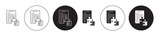 Missing data pattern vector icon set. Missing data pattern vector symbol suitable for apps and websites ui designs.
