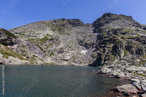 Landscape of Rila Mountain near The Scary lake, Bulgaria