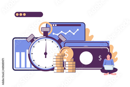 benefits of investment flat style illustration vector design