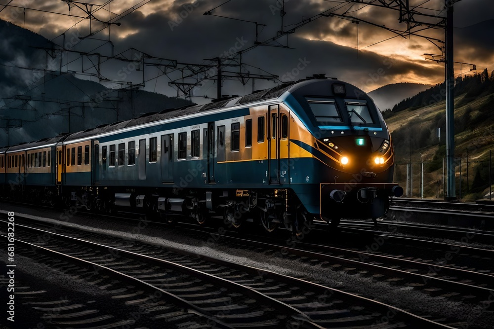 Naklejka premium train in motion