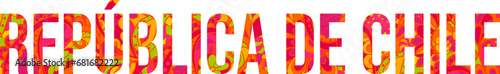 República de Chile country doodle name design