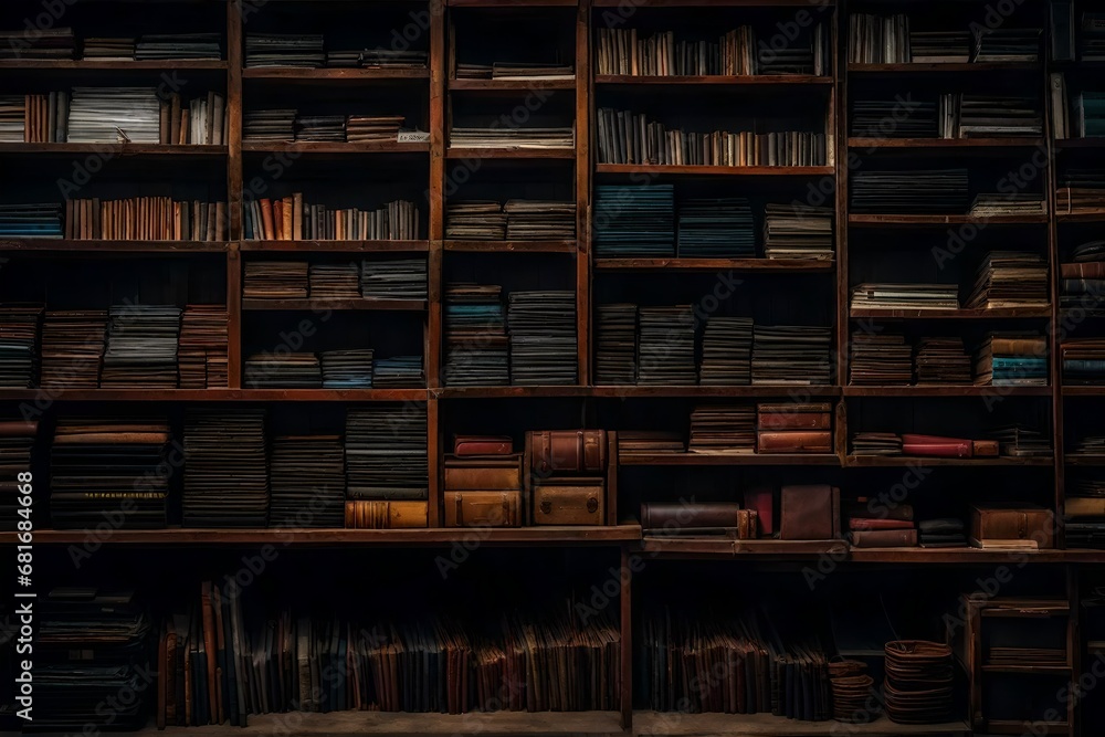 Obraz premium books on a shelf