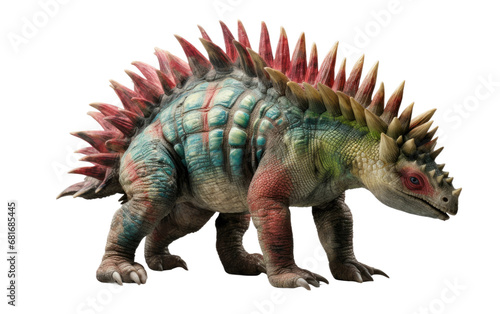 Dynamic Dino Toy Stomping Stegosaurus on a White or Clear Surface PNG Transparent Background © Usama