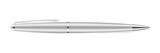 Realistic writing pen mock up. Grey white plastic ballpen template. Png clipart isolated on transparent background