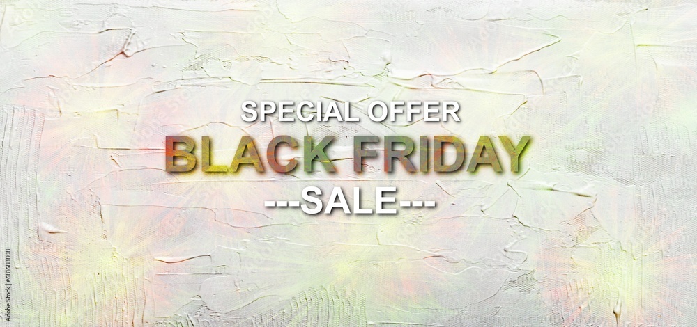 Special offer black Friday sale beautiful and colorful text design 