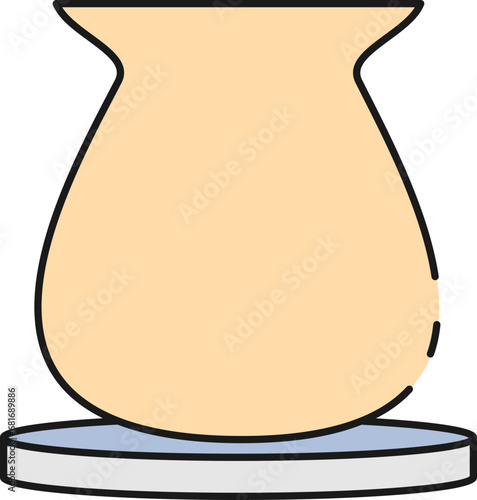 Clay pottery illustration