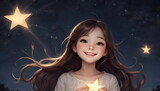 Girl with a star in her hand