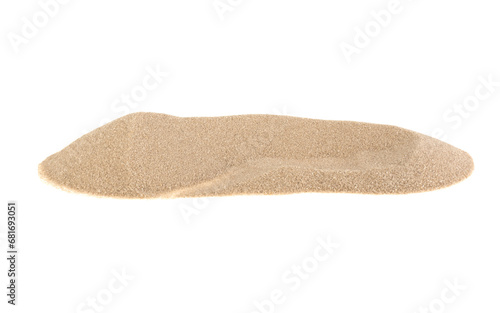 Pile desert sand isolated on white background