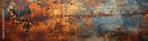 Rusted Metal Surface with Intricate Patterns and Textures