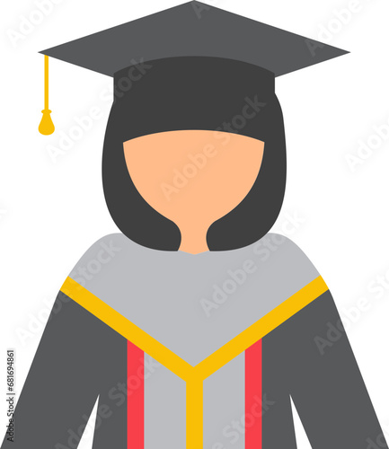 Woman graduation illustration