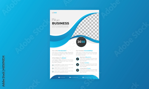Flyer design, cover modern layout, flyer in A4 with colorful shapes,  market with light background.
