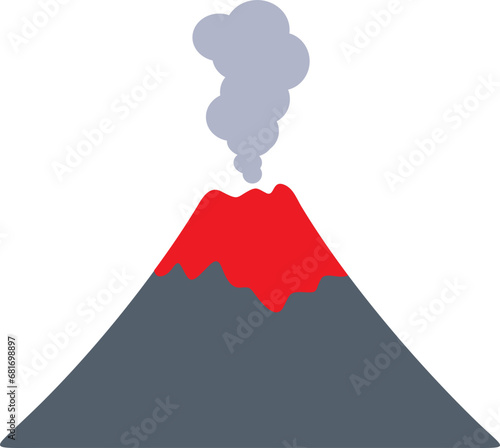 Volcanic mountain illustration