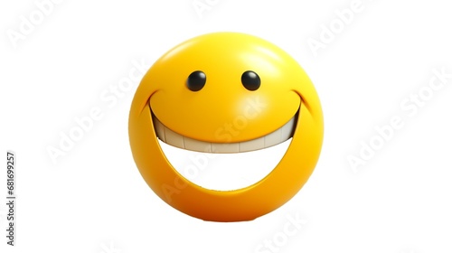 smiling smiley face isolated on transparent background