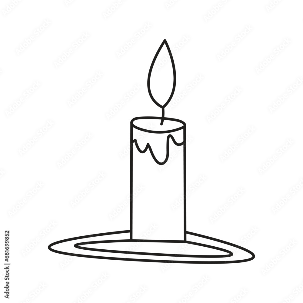 Candle continuous one line art drawing Vector illustration
Candle continuous one line art drawing Vector illustration