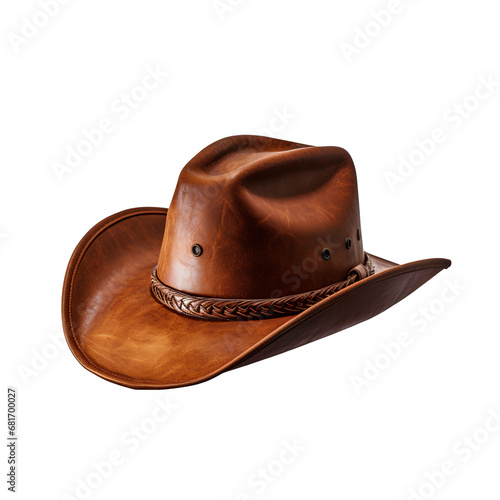 cowboy hat on a transparent background PNG for decorating projects.