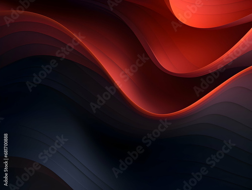 Abstract technology futuristic glowing curved line on dark blue background  Abstract flow gradient background  ai generated photo