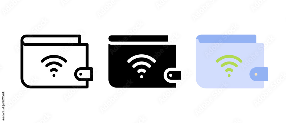 Digital wallet icon Digital wallet icon
