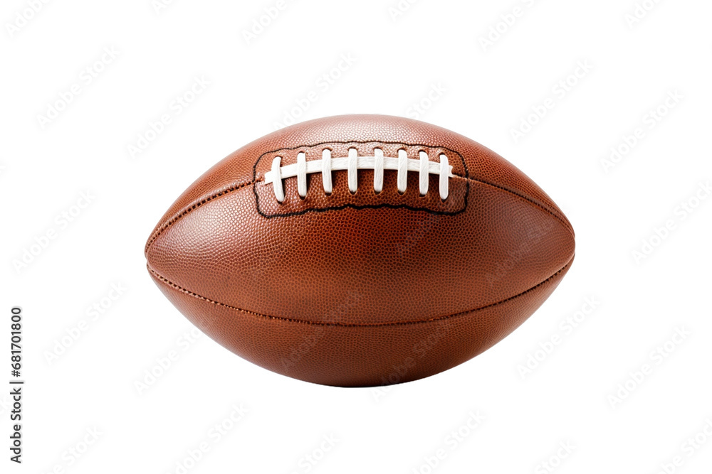 american football ball isolated on transparent background - Generative AI american football ball isolated on transparent background - Generative AI