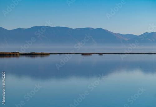 lake and mountains