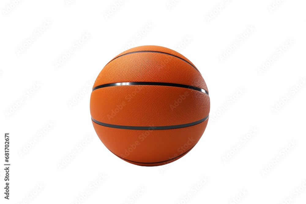 basketball ball isolated on transparent background - Generative AI