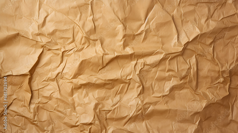 Fototapeta premium Old and crumpled paper background. AI generative