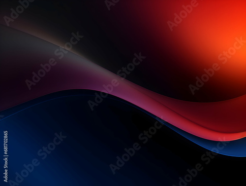 Abstract technology futuristic glowing curved line on dark blue background, Abstract flow gradient background, ai generated photo