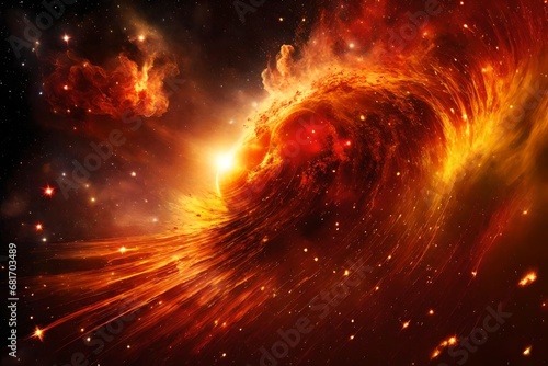 explosion in space © hanan