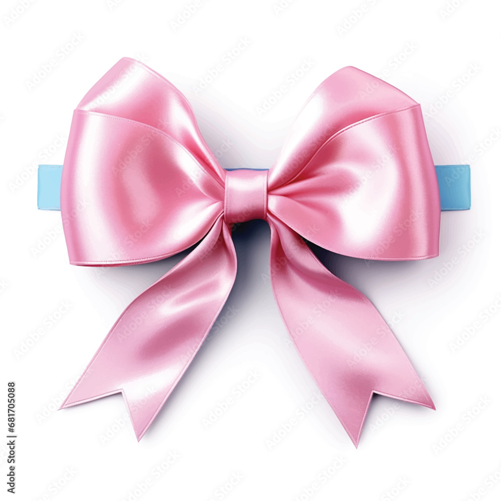 Star-shaped ribbon on white background for breast cancer awareness Star-shaped ribbon on white background for breast cancer awareness