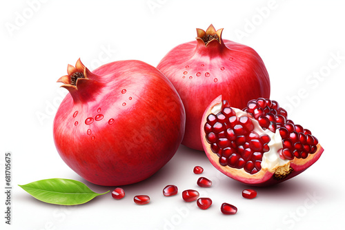 pomegranate illustration white background