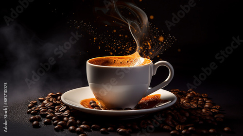Cup of Coffee Isolated  Morning Brew