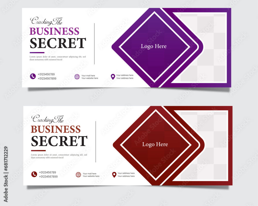 Business Facebook Cover Design Template Banner. Business Facebook Cover Design Template Banner.