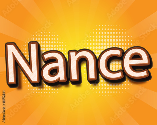 nance fruit editable text, nance fruit abstract logo design. photo