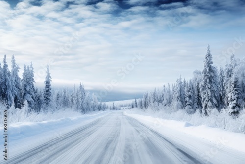 Empty winter road © BrandwayArt
