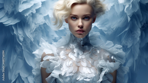 woman posing in white dress