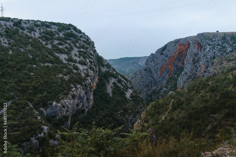 Fototapeta premium Mountain landscape from Cikola viewpoint in Krka National Park