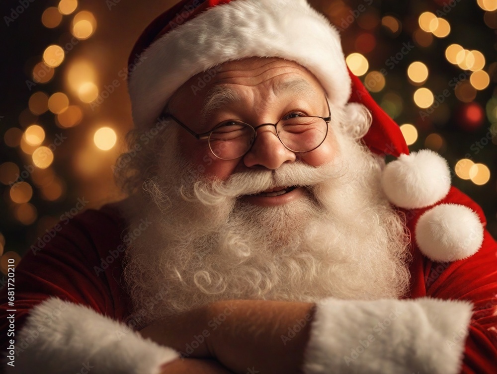 photorealistic christmass illustration of santa claus, photorealistic christmass illustration of santa claus,