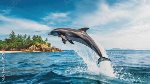 coastal wonders as spinner dolphins leap and play off the coast of Sri Lanka © pvl0707
