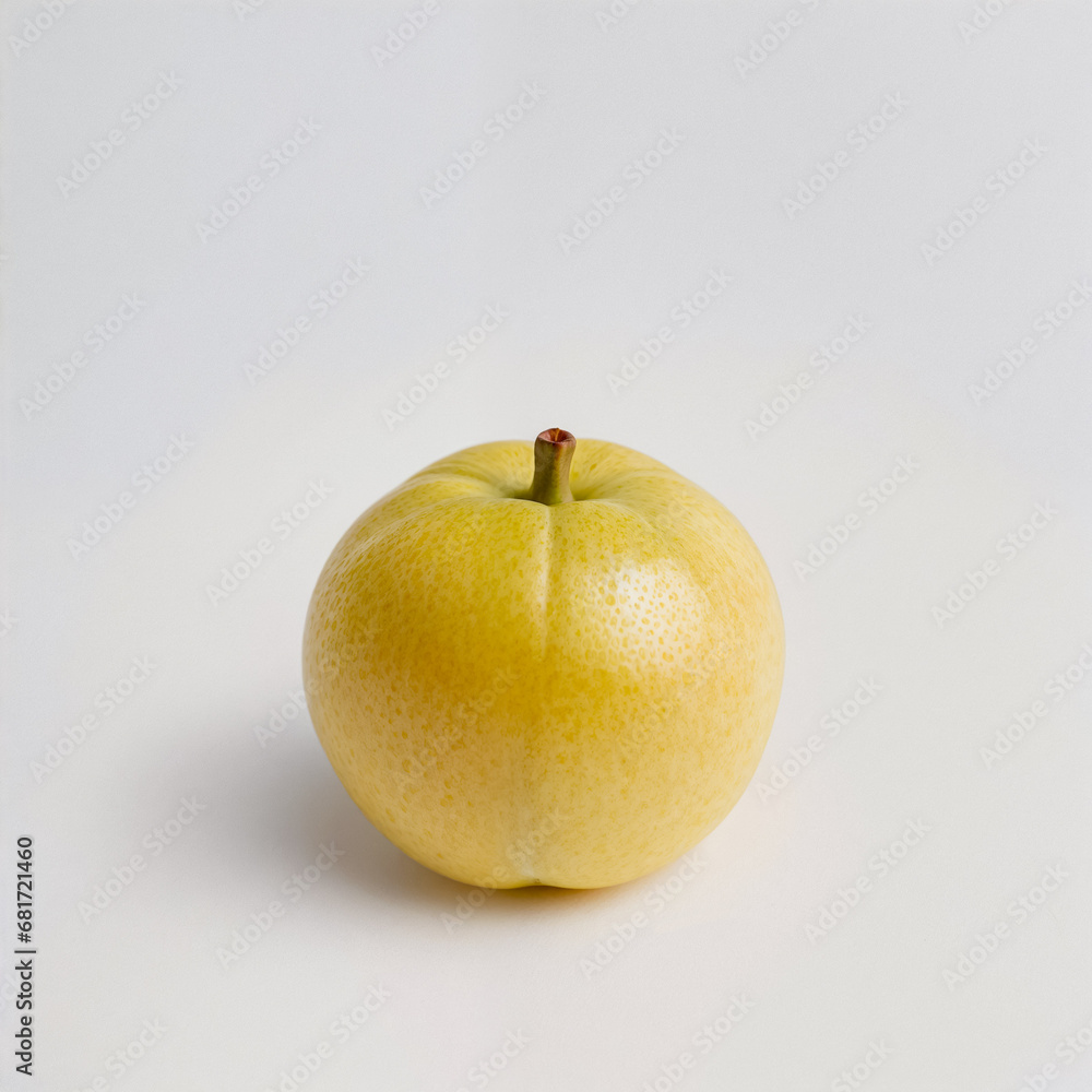Quince on a white background. Generative AI Quince on a white background. Generative AI
