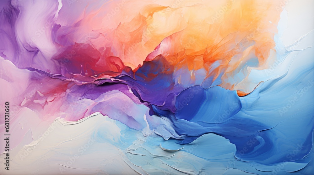 Close-up image of an abstract colorful art painting