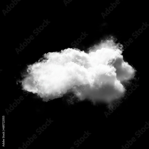 Cloud over black background