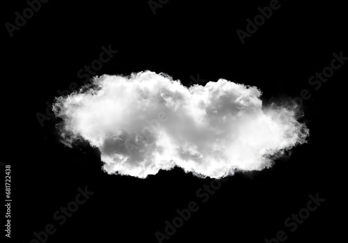 Single cloud in the black background