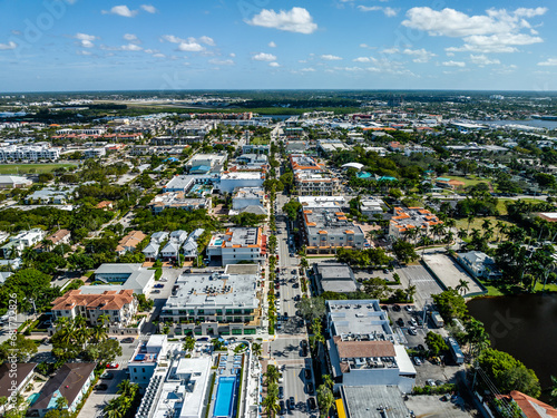 Aerial View of 5th Ave Naples Florida