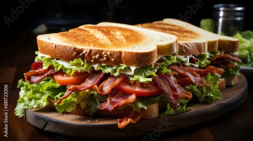 Bacon Lettuce and Tomato Sandwich isolated